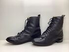 MENS UNBRANDED WORK BLACK BOOTS SIZE 11.5 EE CUSTOMIZED
