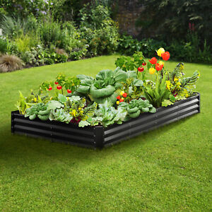 VEVOR Galvanized Raised Garden Bed Planter Box 94.5x47.2x11