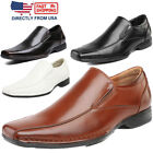 Men's Classic Square Toe Dress Shoes Casual Slip On Drving Loafer Shoes 6.5-13