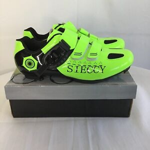 Sieccy Men Highlight Green Bike Shoes New With Box size 42 or 9 US