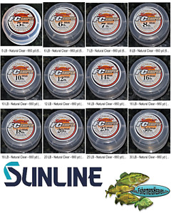 Sunline FC Sniper Fluorocarbon Clear Fishing Line 660 YD Bulk Spool Any LB Test