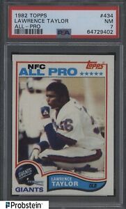 1982 Topps Football All-Pro #434 Lawrence Taylor Giants RC Rookie HOF PSA 7 NM