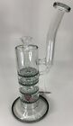 Black Chill Glass Water Pipe Bong With 4 Honeycomb Percolators