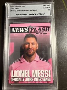 2023 Leaf News Flash Lionel Messi NF-LM1 TCC Graded Gem Mint 10