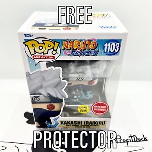 Funko POP! Naruto Kakashi (Raikiri) #1103 Game Stop EXCLSV GITD w/ PROTECTOR