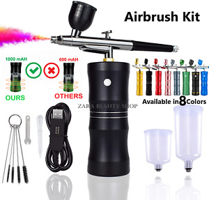 Portable Air Compressor Kit Airbrush Paint Spray Gun Nail Art Tattoo Airbrush ..