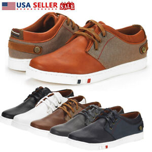 Men's Lightweight Oxford Sneakers Lace Up Casual Walking Shoes