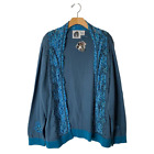 NWT Storybook Knits Plus 2X Blue Versatile Luxury Lace Beaded Cardigan Sweater