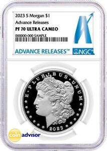 2023 S $1 Proof Silver Morgan Dollar NGC PF70 Ultra Cameo Advance Releases