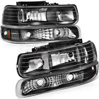 Headlights Assembly Fits 1999-2002 Chevy Silverado Headlamp Replacement Pair Set