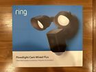 New RING Floodlight Cam Plus Outdoor Wired 1080p Surveillance Camera - Black