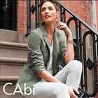 CAbi Olive Green Lightweight Blazer Jacket Floral Lining #207 Size XS