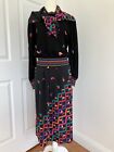 Vtg 80’s UMI Collections by Anne Crimmins Silk Skirt Sweater Scarf Set Dress! S