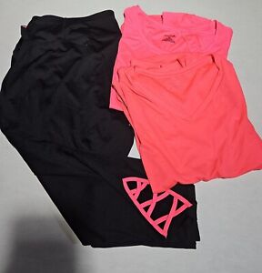 Exertek plus size 3X  (3 Pc LOT ) Activewear Athletic  2 Tops & Capri leggings