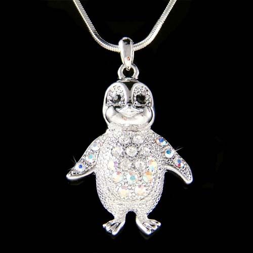 Baby Emperor Penguin made with Swarovski Crystal Antarctica Jewelry Necklace New