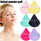 Triangle Velvet Powder Puff Flours Mini Face Makeup Tool Sponge Soft Dry Smooth#