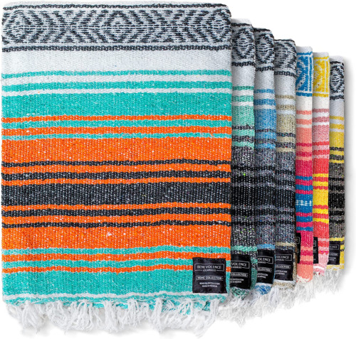 Handwoven Mexican Blanket, Yoga Blanket Picnic Camping Blanket