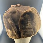 Beautiful Vintage Men's Hat Soft Brown Winter Russian CAP SIZE 7 3/4 to 7 5/8