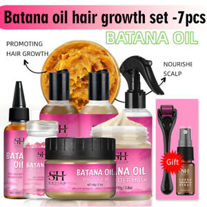 7pcs 100% Batana Oil Hair Growth Set African Anti Hair Loss Fast Hair Growth