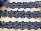 3 Yards Black Scallop-shaped Ribbon Lace Trim/Sewing/Crafts/Lingerie/1.25