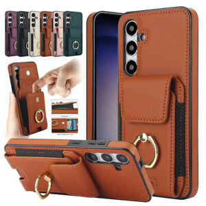 For Samsung A13 A14 A15 A41 A42 A54 A71 A73 5G Leather Wallet Ring Stand Case