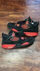Size 12 (No Box, Wing Reglued, Lace Ends Taped)- Jordan 4 Retro Mid Red Thunder