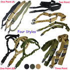 Tactical One Single Point / Two / Three Point Sling Strap Bungee Rifle Gun Sling
