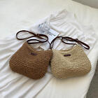Summer Straw Crossbody Bag Women Beach Woven Shoulder Handbag Purse