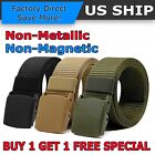 Unisex Outdoor Sports Nylon Belt Non-metallic Non-magnetic Buckle Tactical Belt