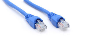 1 Foot Blue - Ethernet Network Cable - Cat5e Patch Cord - 1 Ft - LAN - 1 Pack