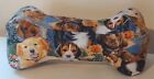 4 Sided Neck Pillow, Handmade, Dog Bone Shaped WASHABLE - Dogs and Puppies