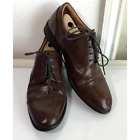 H&M Mens 8.5 US/41EUR Brown Leather Round Toe ShapeLace up Dress Shoes 1