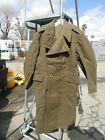 Vintage English Brown Wool Great Coat Military Overcoat