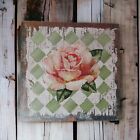 Shabby Pink Rose Wall Plaque