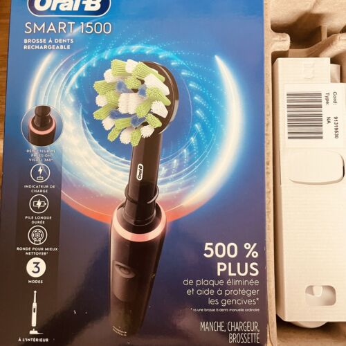 NEW Oral-B Smart 1500 Electric Toothbrush - Black With charger