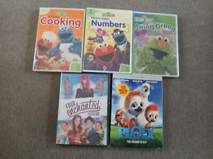 Lot of 5 Sesame Street Cooking, Numbers Being Green Ploey Four Enchanted Sisters