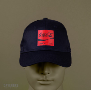 Coca Cola Creations Logo Structured Dad Hat Adjustable Back Men's One Size Black