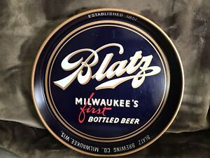 1950's Blatz Beer Metal Tray Milwaukee's First Bottled Beer Canco (C) Man Cave