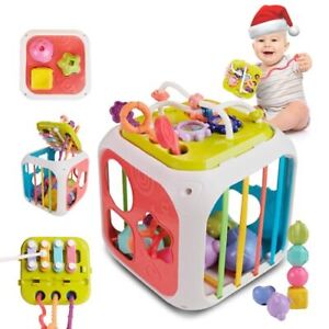 7 in 1 Baby Toys 6 to 12 months Activity Cube Montessori Toys for 1 2 Year Old