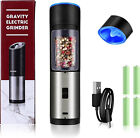 Salt and Pepper Grinder Shaker Vintage Gravity Electric LED Light Rechargeable