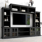 FUNIDEE TV Stand Entertainment Center Wall Unit for up to 70'' TVs Console Black