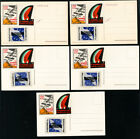 Italy Stamps Rare 1930 Lot of 5 Airplane Postcards w/ 3 Early Labels