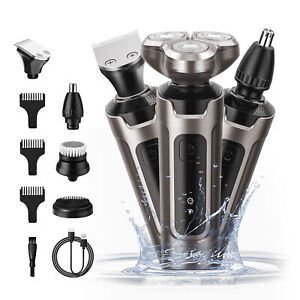 5in1 Men's Electric Shaver Hair Clippers Rechargeable Grooming Kit Wet/dry