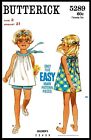 BUTTERICK # 5289 Girls Dress Frock & Shorts Toddler Fabric Sewing Pattern PICK