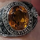 WANAQUE 1977 NEW JERSEY VINTAGE STERLING CLASS RING SZ 14..NICE STONE