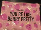 TOO FACED You’re Like Berry Pretty Large PINK Makeup Cosmetic Bag Pouch 11.5x8.5