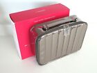 NEW Lancome METALLIC CHROME SILVER MAKE-UP CASE Large Cosmetic Travel Bag