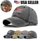 Patriotic USA American Flag Embroidered Relaxed Polo Baseball Dad Caps Hats USA