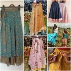 Indian Silk Skirts, Handmade Vintage Silk Skirt, Bohemian Skirts, Wrap sari...