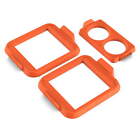 Blackstone Silicone Circle Egg and Square Omelet Ring Set in Orange, 3-Piece